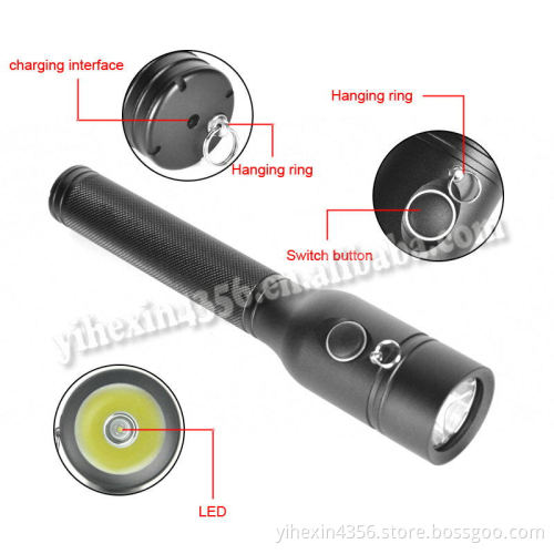 Boruit 7210 Rechargeable High Power 500LM Aluminum Alloy Flashlight